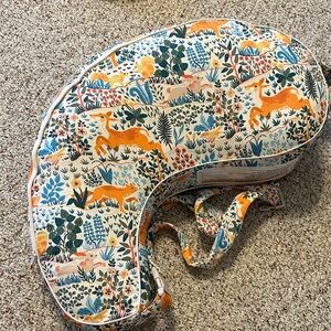 Boppy Nursing Pillow with Orange and Blue Forest Design